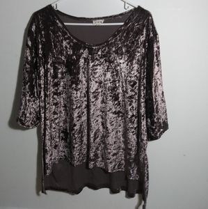 Pol crushed velvet shirt size large